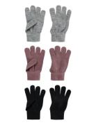 Nknmagic Gloves 3P Noos Accessories Gloves & Mittens Mittens Multi/patterned Name It