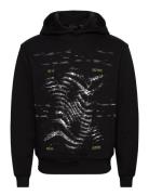 Rewind Over D Hoodie Designers Sweatshirts & Hoodies Hoodies Black Daily Paper