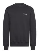 Regular Crewneck Tops Sweatshirts & Hoodies Sweatshirts Black HAN Kjøbenhavn