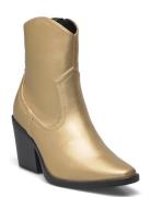 Onlbrooke-1 Pu Heeled Boot Shoes Boots Ankle Boots Ankle Boots With Heel Gold ONLY