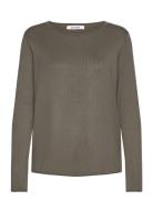 Srmarla O-Neck Roll Edge Knit Tops Knitwear Jumpers Khaki Green Soft Rebels