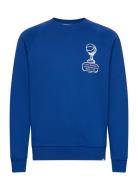 Tournament Sweatshirt Tops Sweatshirts & Hoodies Sweatshirts Blue Les Deux