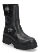 Kris_Bkbootie_Ltcaf Shoes Boots Ankle Boots Ankle Boots Flat Heel Black HUGO