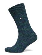 Th Men Sock 1P Special Mouline Stripe Underwear Socks Regular Socks Green Tommy Hilfiger