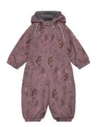 Polyester Baby Suit - Aop Floral Outerwear Coveralls Snow-ski Coveralls & Sets Purple Mikk-line