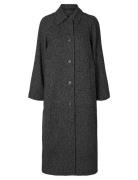 Slftasja Long Wool Coat Outerwear Coats Winter Coats Grey Selected Femme