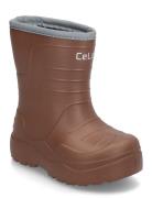 Thermal Wellies - Embossed Shoes Rubberboots High Rubberboots Brown CeLaVi