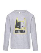 Tshirt Tops T-shirts Long-sleeved T-Skjorte Grey Batman