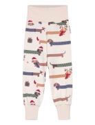 Bamboo Baby Pants Santa Dogs 65 74/80 Bottoms Sweatpants White Geggamoja