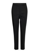 Double-Faced Stretch Cotton Pant Bottoms Trousers Slim Fit Trousers Black Lauren Ralph Lauren