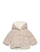 Hears Hood Quilted Coat Outerwear Jackets & Coats Quilted Jackets Beige Mango