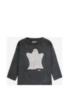 Funny Ghost Long Sleeve T-Shirt Tops T-shirts Long-sleeved T-Skjorte Black Bobo Choses