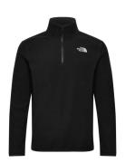 M 100 Glacier 1/4 Zip - Eu Sport Sweatshirts & Hoodies Fleeces & Midlayers Black The North Face