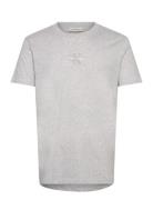 Monologo Tee Tops T-Kortærmet Skjorte Grey Calvin Klein Jeans