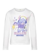 Tshirt Tops T-shirts Long-sleeved T-Skjorte White Lilo & Stitch