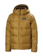 Jr Isfjord Down Jacket 2.0 Sport Jackets & Coats Puffer & Padded Gold Helly Hansen