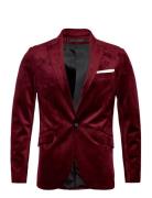 Velvet Blazer Suits & Blazers Blazers Single Breasted Blazers Red Lindbergh