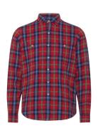 Classic Fit Plaid Oxford Workshirt Tops Shirts Casual Red Polo Ralph Lauren