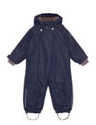 Baby Snowsuit Aop Outerwear Coveralls Snow-ski Coveralls & Sets Navy En Fant