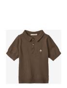 Favo Ss Polo Tops T-shirts Polo Shirts Short-sleeved Polo Shirts Brown Fliink