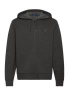 Double-Knit Mesh Full-Zip Hoodie Tops Sweatshirts & Hoodies Hoodies Grey Polo Ralph Lauren