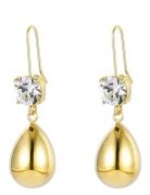 Drop Crystal Hook Earring Ørestickere Smykker Gold Bud To Rose