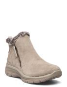 Easy Going-High Zip Shoes Boots Ankle Boots Ankle Boots Flat Heel Beige Skechers