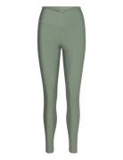 Overlap High Waist Tights Sport Running-training Tights Green Casall