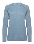 Odlo Essential Seamless T-Shirt Crew Neck L/S Sport T-shirts & Tops Long-sleeved Blue Odlo