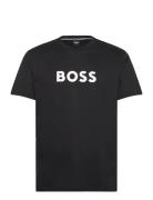 T-Shirt Rn Tops T-Kortærmet Skjorte Black BOSS