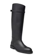 Calfskin Tall Riding Boot Lange Støvler Black Polo Ralph Lauren