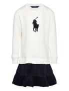 Big Pony Corduroy-Skirt Fleece Dress Dresses & Skirts Dresses Casual Dresses Long-sleeved Casual Dresses Navy Ralph Lauren Kids