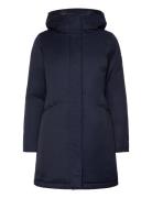 Nylon Mix Padded Parka Outerwear Parka Coats Navy Tommy Hilfiger