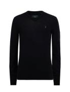 Mode Merino Vneck Tops Knitwear Long Sleeve Knitted Polos Black AllSaints