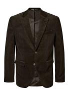 Slhreg-Duca Corduroy Blz Suits & Blazers Blazers Single Breasted Blazers Brown Selected Homme