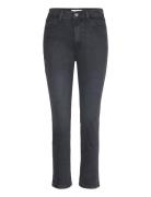 Claudia Slim-Fit Cropped Jeans Bottoms Jeans Slim Grey Mango