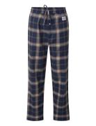 Konrad Organic Cotton Checked Flannel Pajama Pants Pyjamas Nattøj Blue Lexington Home