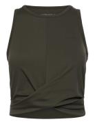 Studio Cross Tank Sport Crop Tops Sleeveless Crop Tops Khaki Green Björn Borg