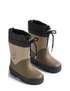 Rubber Boot Thermo Solid Shoes Rubberboots High Rubberboots Black Wheat