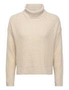 Vmomega Ls Rollneck Pullover Boo Tops Knitwear Turtleneck Cream Vero Moda