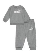 Minicats Ess Crew Jogger Fl Sport Sweatsuits Grey PUMA