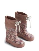 Rubber Boot Thermo Print Shoes Rubberboots High Rubberboots Pink Wheat