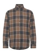 Bs Wilton Casual Modern Fit Shirt Tops Shirts Casual Brown Bruun & Stengade