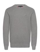 Essential Structure Crew Neck Tops Knitwear Round Necks Grey Tommy Hilfiger