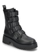 Director Biker Boots Shoes Boots Ankle Boots Ankle Boots Flat Heel Black Steve Madden