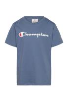 Ss Tee Tops T-Kortærmet Skjorte Blue Champion