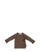 Tut Wrap Ls Tops T-shirts Long-sleeved T-Skjorte Brown MarMar Copenhagen