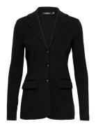 Combed Cotton Blazer Blazers Single Breasted Blazers Black Lauren Ralph Lauren