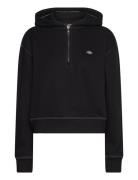 Oakport 1/4 Zip Hoodie W Tops Sweatshirts & Hoodies Hoodies Black Dickies