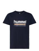 Hmltukas T-Shirt S/S Sport T-Kortærmet Skjorte Navy Hummel